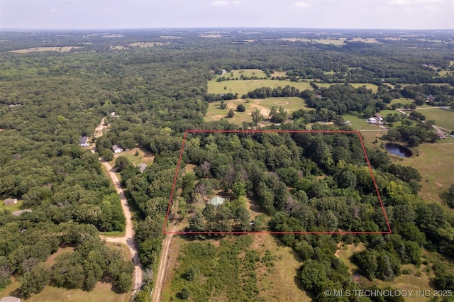 5164 Smiser Rd, Calera, OK 74730 - view of property location featuring a heavily wooded area and property boundaries highlighted