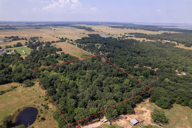 5164 Smiser Rd, Calera, OK 74730 - view of property location with a heavily wooded area and property parcel outlined