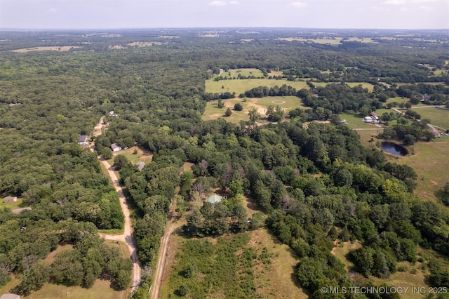 5164 Smiser Rd, Calera, OK 74730 - bird's eye view of a heavily wooded area