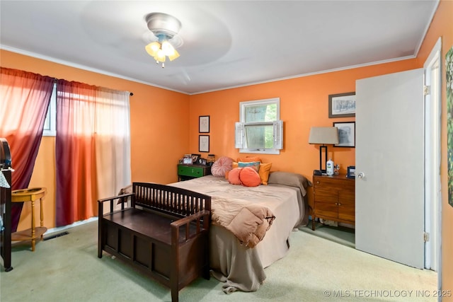 2506 Haskell Blvd, Muskogee, OK 74403 - carpeted bedroom featuring ornamental molding