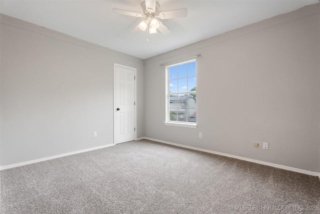 1802 S Fir Pl, Broken Arrow, OK 74012 - empty room with carpet floors, ceiling fan, and baseboards