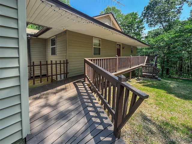 2064 Cave Creek Ct, Kansas, OK 74347 - deck with a lawn and stairway