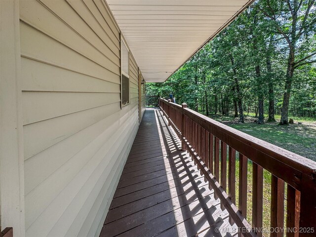 2064 Cave Creek Ct, Kansas, OK 74347 - view of wooden terrace