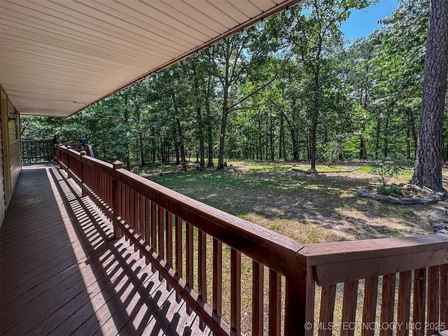 2064 Cave Creek Ct, Kansas, OK 74347 - view of wooden deck