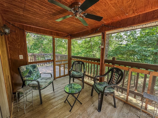 2064 Cave Creek Ct, Kansas, OK 74347 - deck with a ceiling fan