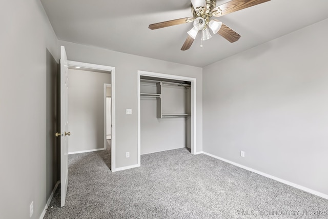 8602 S 91st E Ave, Tulsa, OK 74133 - unfurnished bedroom with carpet, a closet, and a ceiling fan