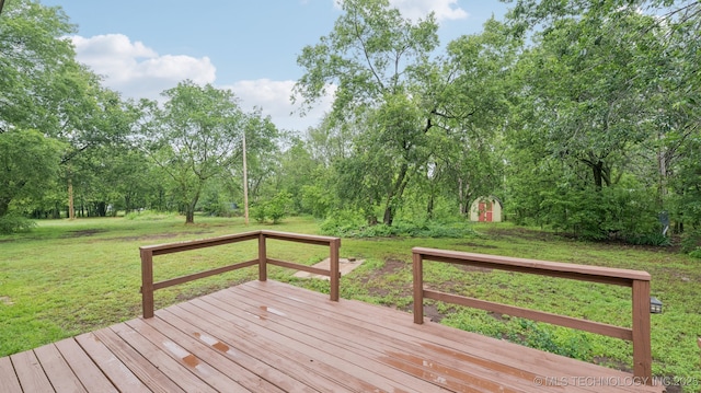 19826 S Covey Ct, Claremore, OK 74019 - deck with a yard and a shed