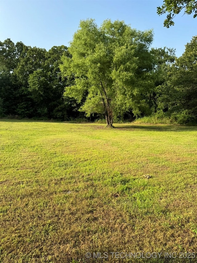 2752 Sawmill, Durant, OK 74701 - view of green lawn with a wooded view