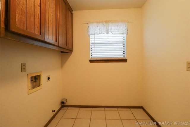 9337 S Lakewood Ave, Tulsa, OK 74137 - laundry area with cabinet space, washer hookup, electric dryer hookup, and baseboards