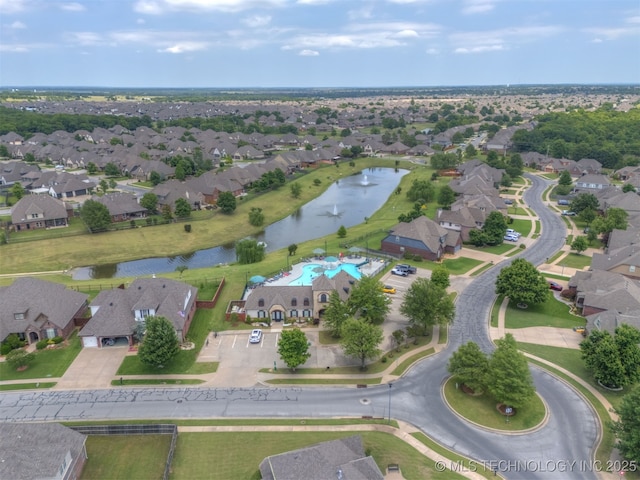 5006 S 164th E Ave, Tulsa, OK 74134 - aerial view of property's location featuring a large body of water and nearby suburban area