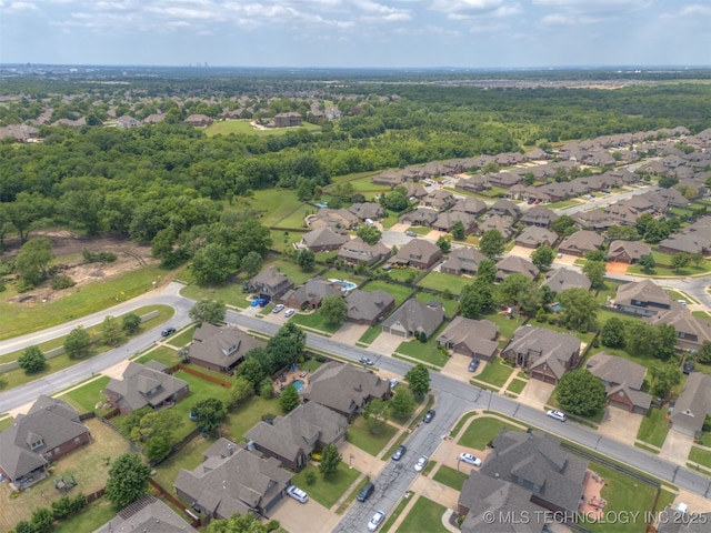 5006 S 164th E Ave, Tulsa, OK 74134 - aerial view of property and surrounding area featuring nearby suburban area