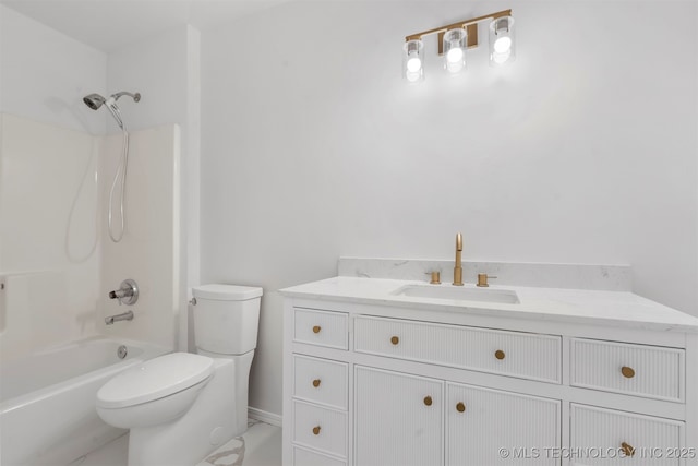 4204 W Freeport St, Broken Arrow, OK 74012 - bathroom featuring toilet, vanity, and washtub / shower combination