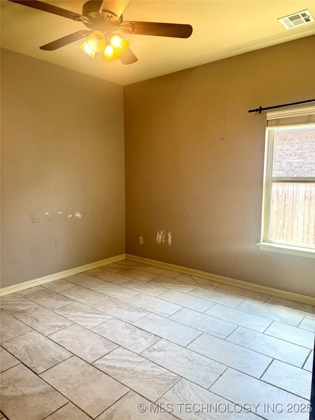 2508 E 140th Pl S, Jenks, OK 74008 - unfurnished room with a ceiling fan and baseboards