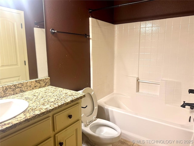2508 E 140th Pl S, Jenks, OK 74008 - full bathroom with vanity, toilet, and shower / bathtub combination