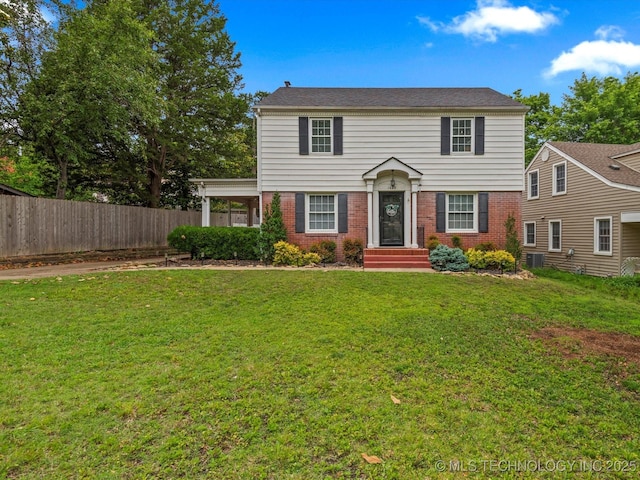 1629 Dewey Ave, Bartlesville, OK 74003 - view of front of home featuring brick siding and central AC