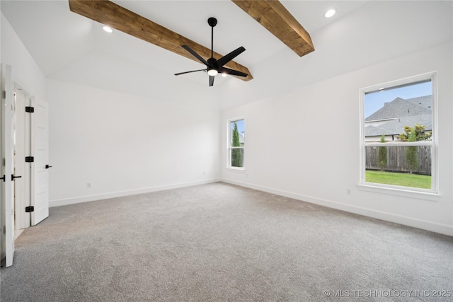 4607 S Retana Pl, Broken Arrow, OK 74011 - carpeted spare room with a ceiling fan, baseboards, and recessed lighting
