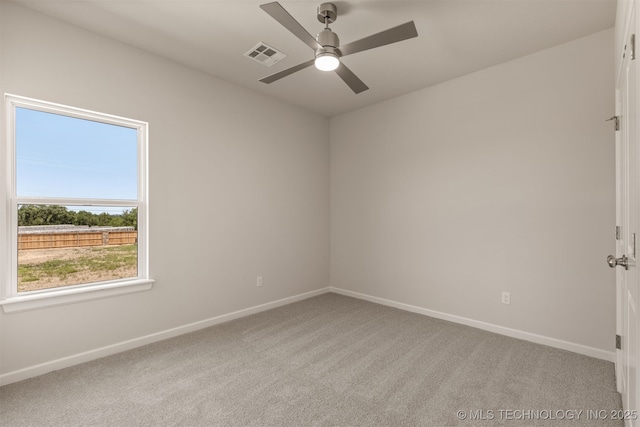 5109 S Everett Dr, Sand Springs, OK 74063 - carpeted spare room with baseboards and a ceiling fan
