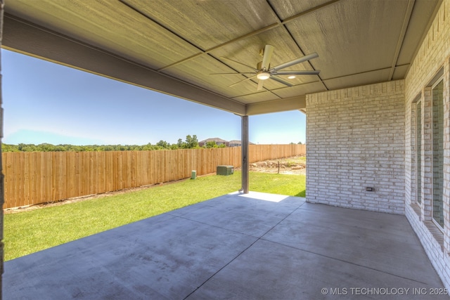 5109 S Everett Dr, Sand Springs, OK 74063 - view of patio / terrace with ceiling fan