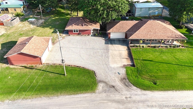 421224 E 1165th Rd, Eufaula, OK 74432 - aerial view of property and surrounding area