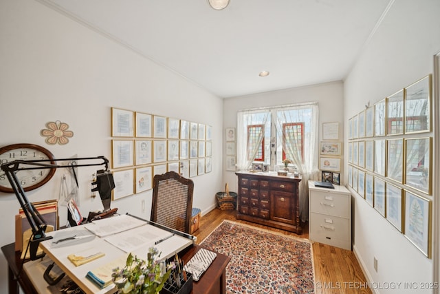 4817 S Yorktown Pl, Tulsa, OK 74105 - home office featuring wood finished floors and baseboards