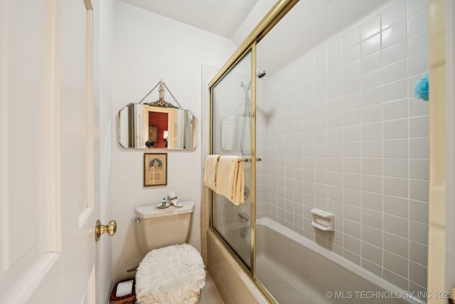 4817 S Yorktown Pl, Tulsa, OK 74105 - bathroom with shower / bath combination with glass door and toilet