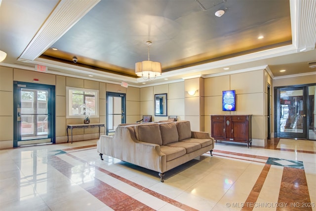 410 W 7th St Unit 1029, Tulsa, OK 74119 - common area featuring ornamental molding and recessed lighting
