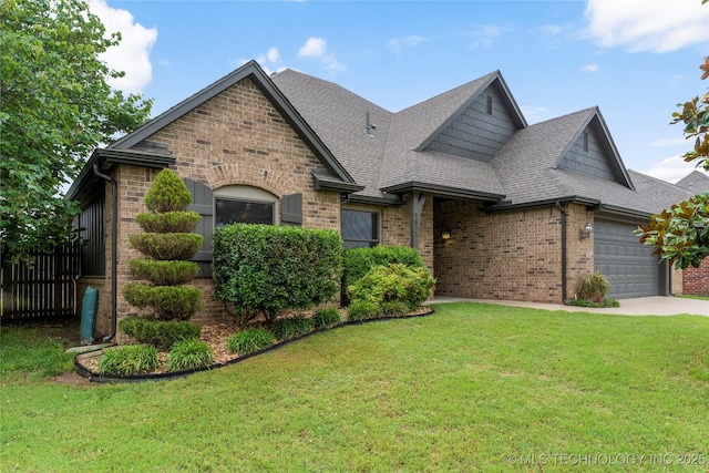 4675 E 144th Pl S, Bixby, OK 74008 - view of front of property featuring a shingled roof, brick siding, an attached garage, and concrete driveway
