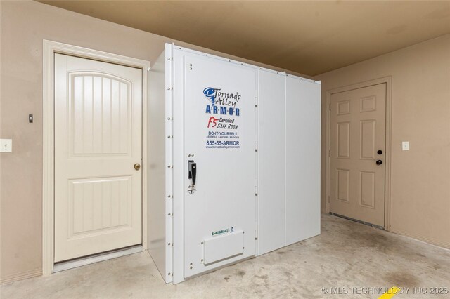 4675 E 144th Pl S, Bixby, OK 74008 - unfurnished bedroom featuring concrete floors