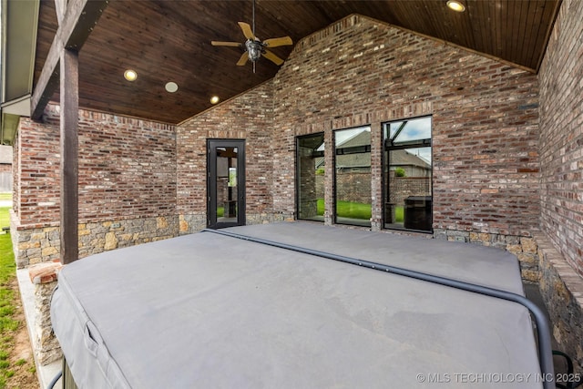 3805 S Tamarack Ave, Broken Arrow, OK 74011 - view of patio / terrace featuring a ceiling fan
