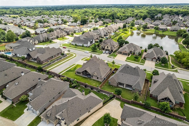 3805 S Tamarack Ave, Broken Arrow, OK 74011 - aerial view of residential area with a large body of water