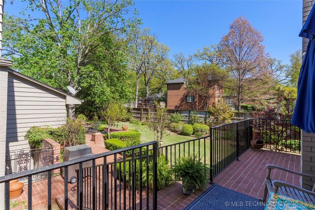 1764 E 30th St, Tulsa, OK 74114 - deck with area for grilling