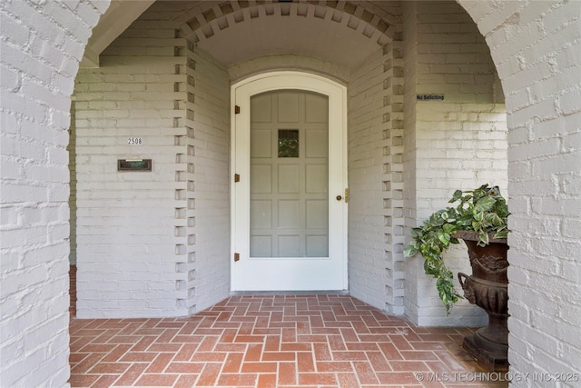 2508 Terwilleger Blvd, Tulsa, OK 74114 - doorway to property with brick siding