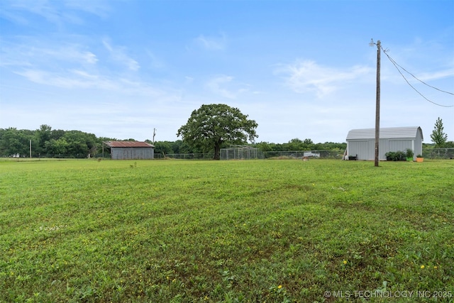 12175 Rustic Acres Ln, Overbrook, OK 73453 - view of yard with an outbuilding
