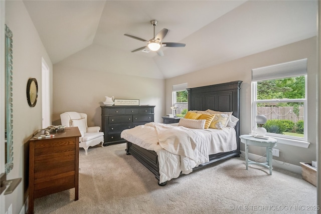 10350 E 122nd St S, Bixby, OK 74008 - carpeted bedroom with lofted ceiling and ceiling fan