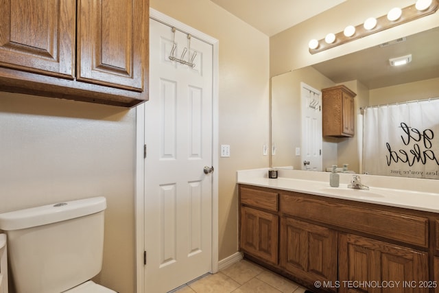 13 Cedar St, Kiefer, OK 74041 - full bathroom with vanity, tile patterned flooring, toilet, and baseboards