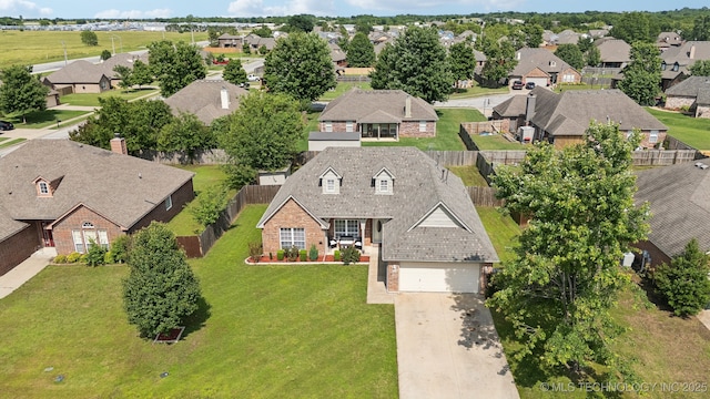 13 Cedar St, Kiefer, OK 74041 - aerial perspective of suburban area