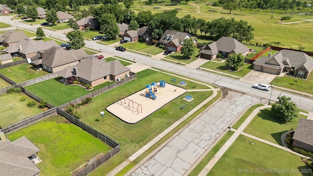 13 Cedar St, Kiefer, OK 74041 - aerial perspective of suburban area featuring a community park
