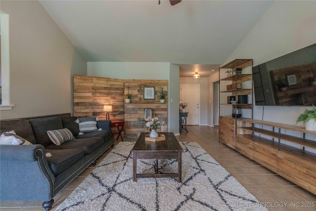 2800 N 20th St, Broken Arrow, OK 74012 - tiled living area featuring high vaulted ceiling