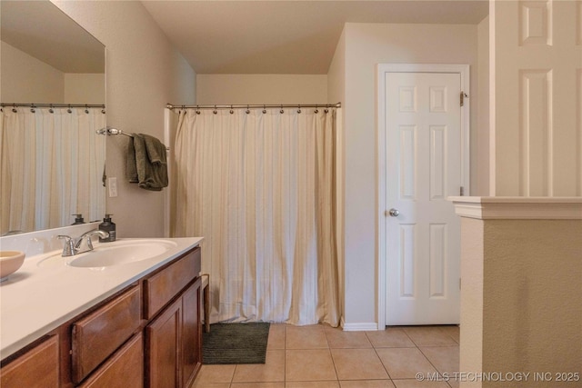 2800 N 20th St, Broken Arrow, OK 74012 - full bath featuring tile patterned floors, vanity, and a shower with curtain