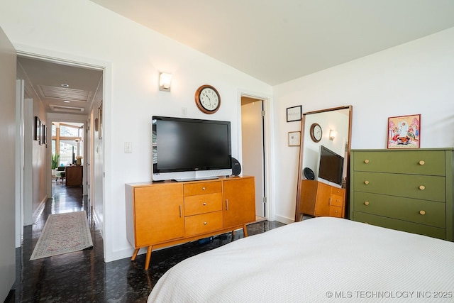 5770 E 26th St, Tulsa, OK 74114 - bedroom featuring baseboards and granite floors