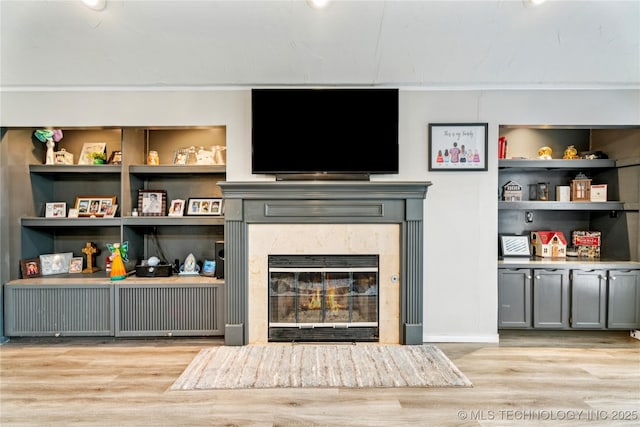8713 S 77th E Ave, Tulsa, OK 74133 - living room with wood finished floors and a premium fireplace