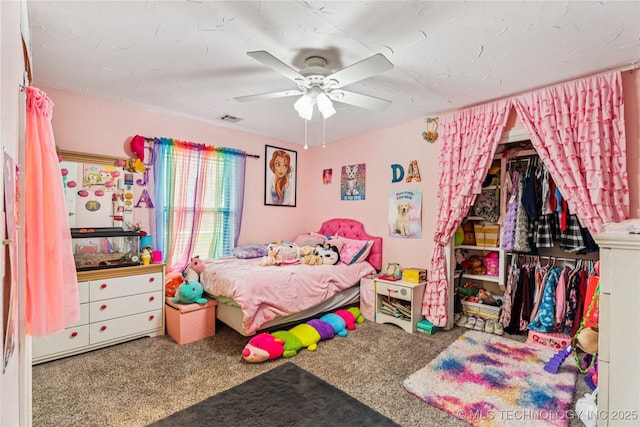 8713 S 77th E Ave, Tulsa, OK 74133 - carpeted bedroom with a ceiling fan