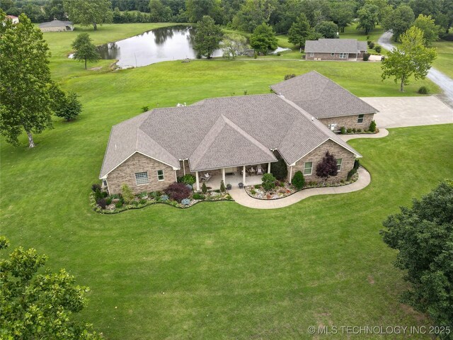 124 Walnut Rdg, Eufaula, OK 74432 - aerial view of property and surrounding area with a large body of water
