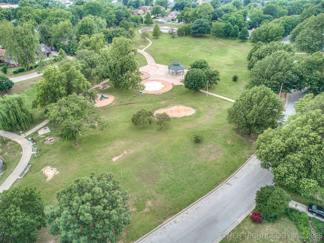 5504 E 5th Pl, Tulsa, OK 74112 - aerial view of property's location featuring a tree filled landscape