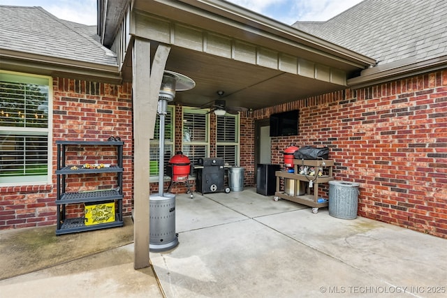 16425 E 49th St, Tulsa, OK 74134 - view of patio / terrace featuring ceiling fan
