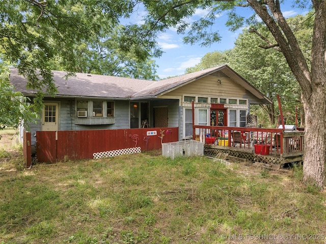 6721 Swayback, Sulphur, OK 73086 - rear view of house with a deck