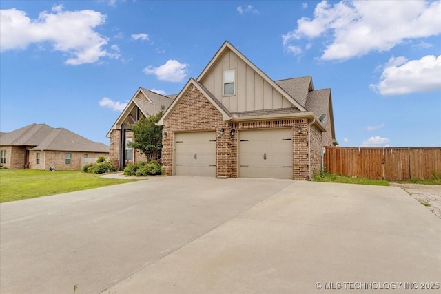 97 Paytons Pl, Durant, OK 74701 - craftsman house featuring board and batten siding, driveway, and brick siding