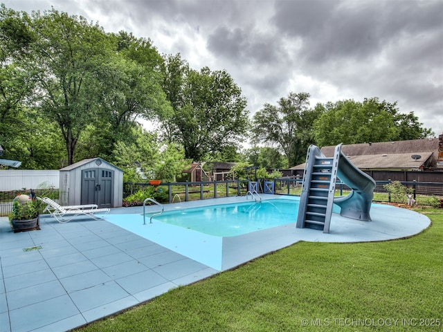 25206 E 64th St, Broken Arrow, OK 74012 - view of swimming pool with a water slide