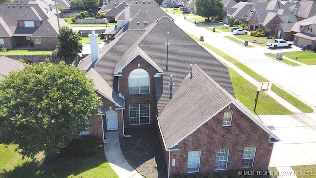 703 N Butternut Ct, Broken Arrow, OK 74012 - aerial perspective of suburban area
