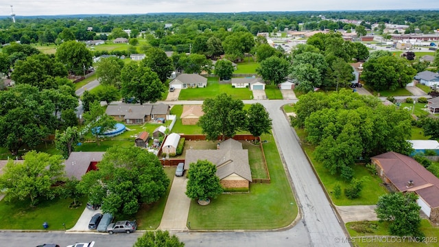 aerial view of residential area